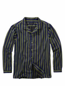 Streifen-Pyjama azur/salbei