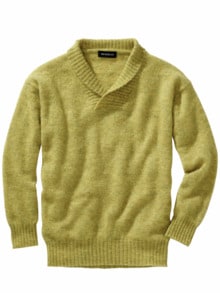 Natürlicher Schalkragen-Pulli zitruslust