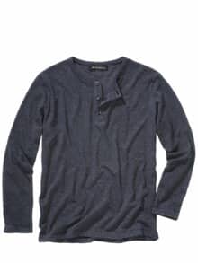 Keine-Welle-Henley temperiertblau