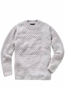 3-D-Pullover granit
