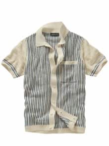 Antworten-Strickpolo sand/marine