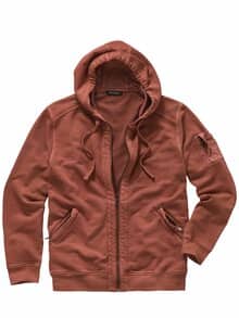 Selbstläufer-Sweatjacke ziegelstein