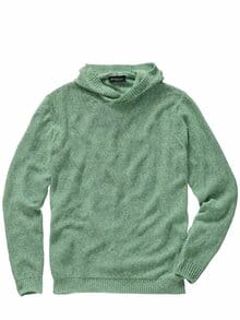 Spruzzo-Strickhoodie pistazienkern