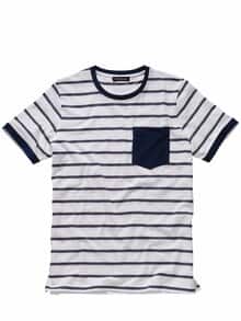Breton-Shirt kalk/marine