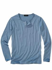 Ausdauer-Henley stahlblau