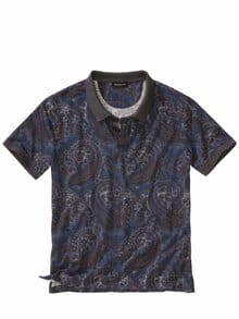 Paisley-Polo grafit/blauquarz