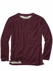 Schön-einfach-Pulli bordeaux