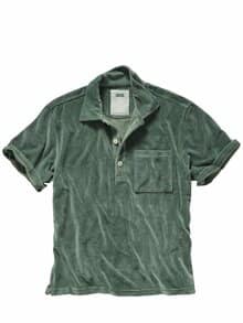 Velours-Polo Girona aquagrün