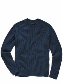 Op-Art-Pullover ozeanblau