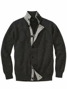 Alpin-urbane Strickjacke asphalt