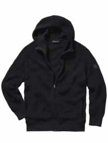 Gestrickte Kapuzenjacke piratenschwarz