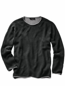 Schmirgel-Pullover nachtschwarz