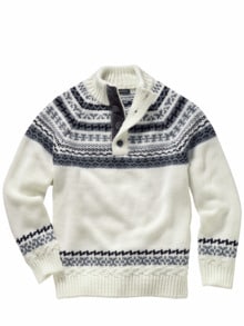 Italo-Norweger-Pullover schneeweiß