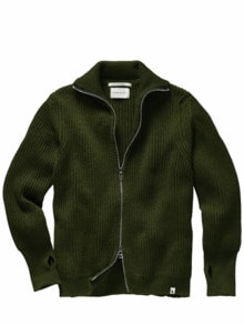Fisherman Cardigan olive