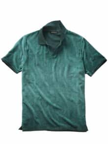 Frottee-Vintage-Polo grünglas
