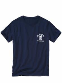 T-Shirt Palm Court Tennis Club navy