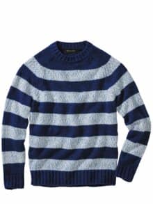Sechs-Ringe-Pullover marine/granit