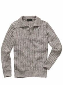 Tricolor-Polo mint/bordeaux/weiß-melange