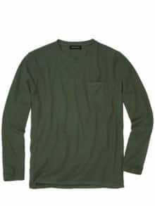 Gepfirsichtes Longsleeve olivin