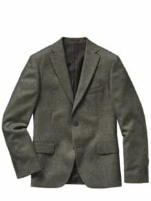 Flammgarn-Anzugsakko waldgrün