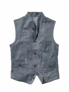 Architekten-Weste jeansblau