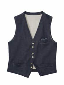 Terry-Weste navy-dunst