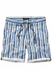 Mittelmeer-Streifenshorts küstenstreifenblau