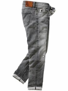 Gerockte Selvedge-Jeans black washed