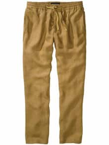 Leinenchino Herringbone gelb