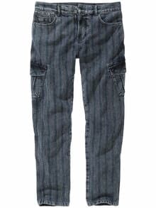 Herringbone-Denim-Cargo blauquarz