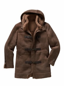 Ad infinitum Lammfell-Dufflecoat baumstamm