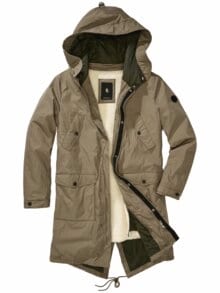 Teddy-Parka olivgrün