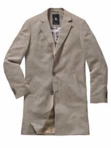 Mittsommernacht-Leinenmantel tundrabeige