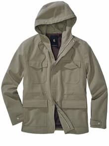 Kapuzen-Fieldjacket Hinterland olivgrün