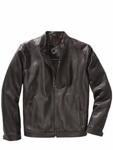 Minimalist-Blouson kaffeebohne