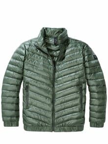 Durchblicker-Daunenjacke salbeigrün
