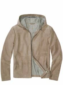 Velours-Hoodie Voyager taupebraun