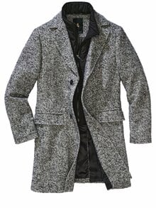 Pepe e Sale-Wollmantel pfeffer/salz