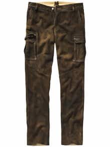 Kernige Cargo-Lederhose krachlederbraun