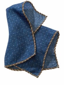 Kanten-Kunst-Einstecktuch indigo