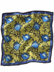 Art-deco-Einstecktuch azzuro/oro