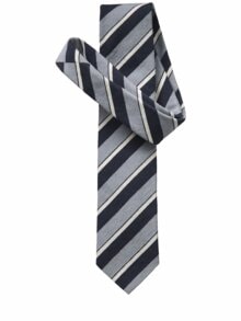Matte Krawatte marine/stahl