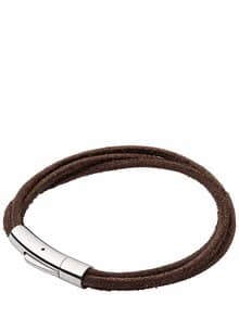 Wickelwerk-Armband tabak/stahl