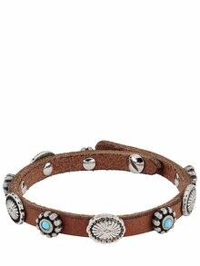 Lederarmband Braccialetto sattelbraun