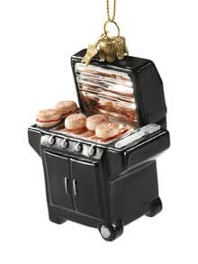 Christbaumkugel Grill brikettschwarz
