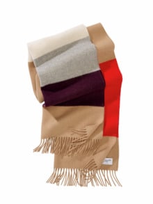 Königsgüte-Schal Streifen camel