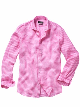 MIttelmeerhemd Streifen rosa Detail 1