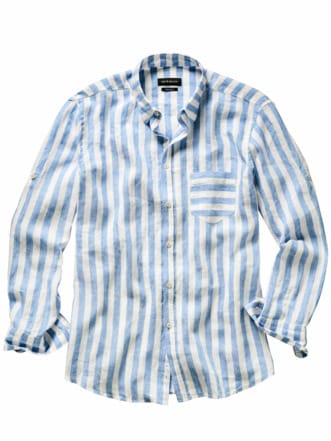 Nonkonformisten-Hemd Streifen blau/weiß Detail 1