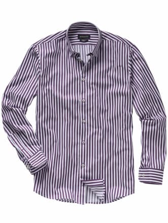 Reichweite-Hemd violett/weiß Detail 1