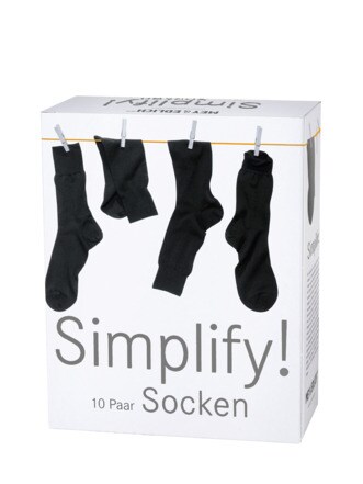 Simplify-Socke im 10er-Pack schwarz Detail 1